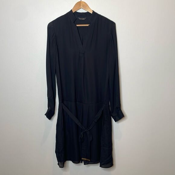 Massimo Dutti Silk Long Sleeve Dress US 8 - Picture 1 of 8